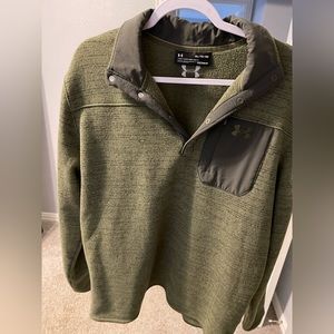 Underarmour cold gear green mens extra large / xl jacket/sweat shirt